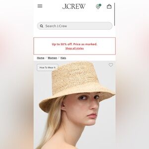 Jcrew Raffia Bucket Hat